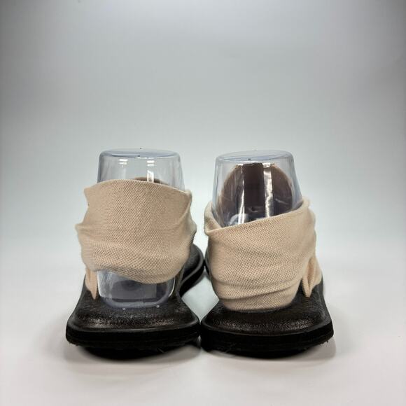 Sanuk Yoga Sling 2 Beige Black Slingback Sandals Flip Flops SWS10001 Womens Sz 9 - Picture 5 of 7
